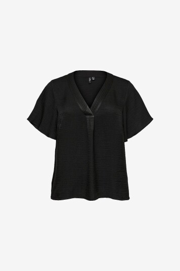 Vero Moda Curve Bluse vmcEllie SS Svart
