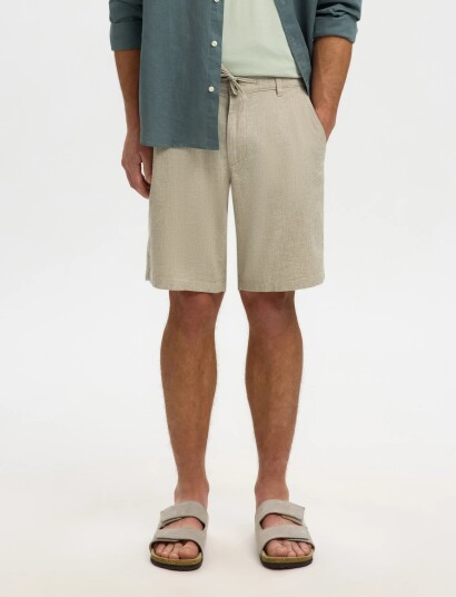 Selected Slmregular Brody Linen Bld Shorts Noos Beige XXL Selected Slmregular Brody Linen Bld Shorts Noos Beige XXL