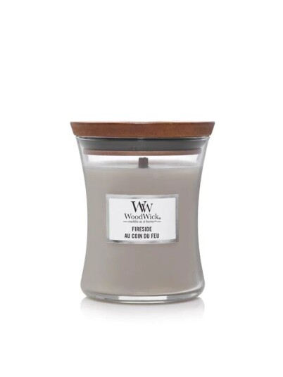 WoodWick Scented candle with wooden lid   Fireside