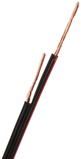 Nexans LED-Kabel Rqub 2 X 1,5 mm², Svart/Rød 250 m, Kartong
