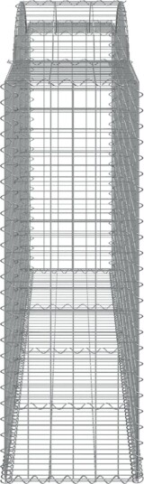 vidaXL Gabionkurver buede 17 stk 300x50x140/160 cm galvanisert jern