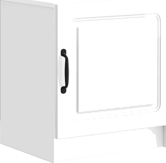 Nattbordskap Høgglans hvit 43 x 34,5 x 47 cm Konstruert tre