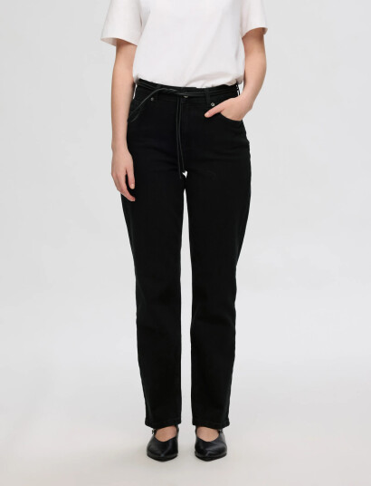 Selected Slfalice Mw Straight Black Jeans Noos Black 29 x 34 Selected Slfalice Mw Straight Black Jeans Noos Black 29 x 34