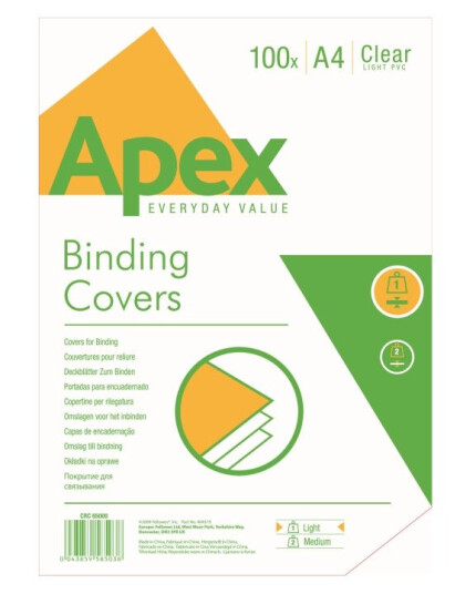 Fellowes Apex Light A4 Transparente Omslag 100 Stk 6500001