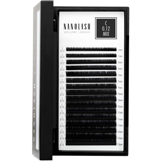 Sett med falske øyenvipper Nanolash VOLUME LASHES Forlengelser 6-13 mm Sett med falske øyenvipper Nanolash VOLUME LASHES Forlengelser 6-13 mm