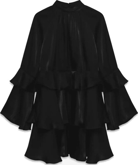 Vero Moda Vmpolly Ls Layer Short Dress Wvn BLACK XS