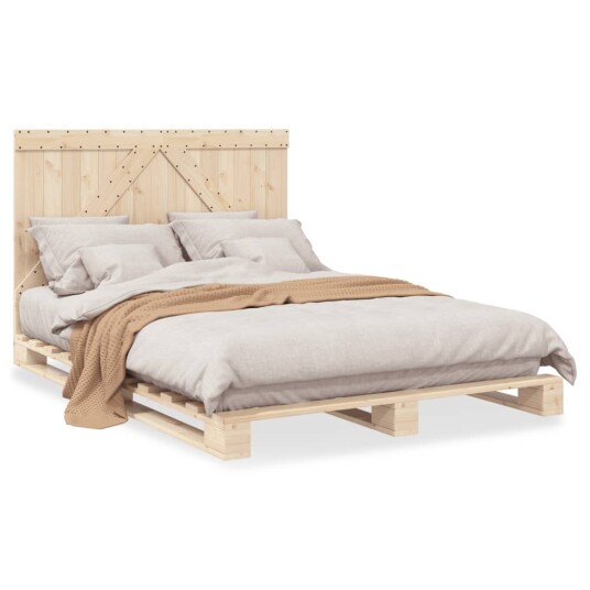 Sengeramme med hodegavl 160x200 cm heltre furu 3281553