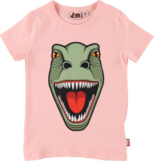 DYR T skjorte Growl T Powder Peach m. T Rex DYR 2 år (92) T skjorte Rosa