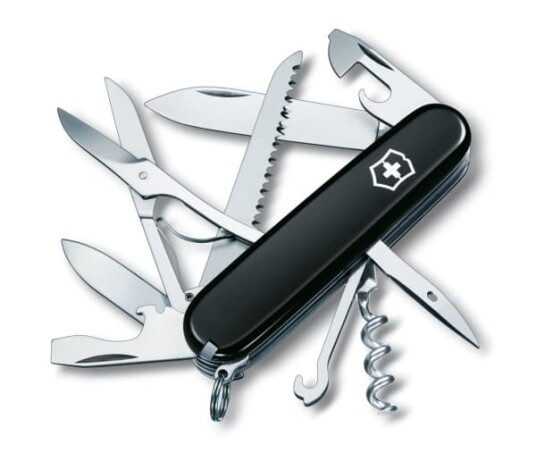 Victorinox Huntsman Multiverktøyskniv Uten Lås Rustfritt Stål Sort
