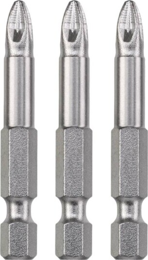 Kwb 121152, 3 Stykker, Pozidriv, Pz 2, Stål, 50 Mm, 25,4 / 4 Mm (1 / 4")
