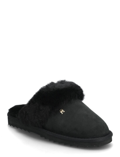 Tommy Hilfiger Th Shearling House Shoe - Black - 42 x 41