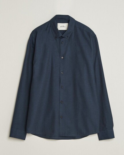 Les Deux Soft Flannel Shirt Dark Navy Les Deux Soft Flannel Shirt Dark Navy