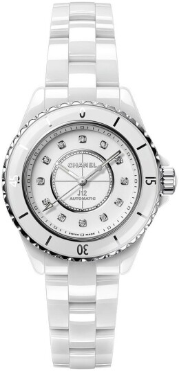 Chanel Dameklokke H9741 J12 Hvit/Keramik Ø33 mm