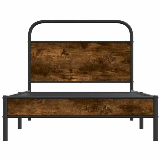 Sengeramme uten madrass røkt eik 90x200 cm konstruert tre 8721158564436