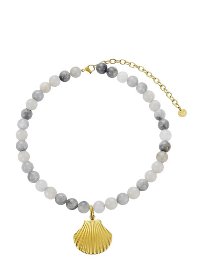 Bud to rose Marbella Necklace Grey/Gold Grey ONE SIZE