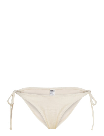 Weekday Structured Strappy Tie Bikini Bottoms - White - L
