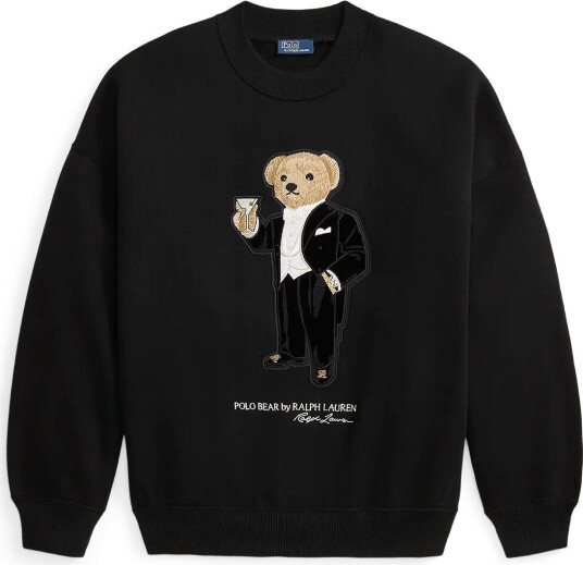 Polo Ralph Lauren Martini Polo Bear Fleece Crewneck POLO BLACK L