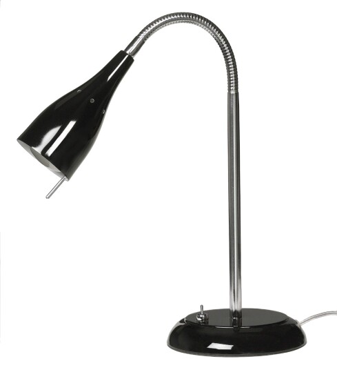 Tanum Bordlampe Med Bryter  Høyde 40 Cm  Sort