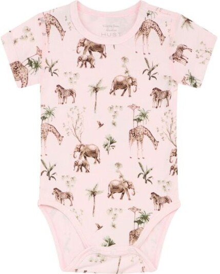 Hust&Claire bambus Hust & Claire Safari kortermet body i bambus Rose morn Hust&Claire bambus Hust & Claire Safari kortermet body i bambus Rose morn