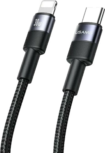 Usb-Kabel Usams Usb-C Til Lightning 1,2 M Svart