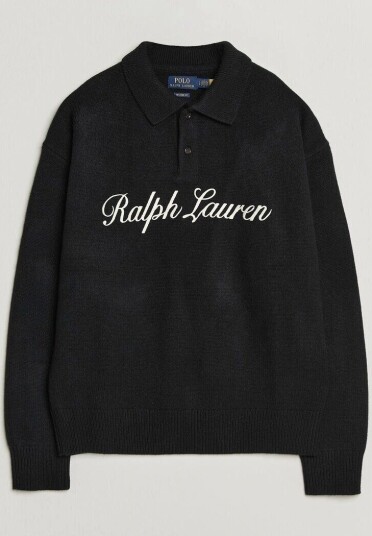 Polo Ralph Lauren Relaxed Fit Logo Wool Blend Sweater Black S Polo Ralph Lauren Relaxed Fit Logo Wool Blend Sweater Black S