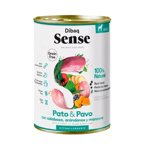 Dibaq Sense Våtfôr med And og Kalkun 12x380g til Hund Dibaq Sense Våtfôr med And og Kalkun 12x380g til Hund