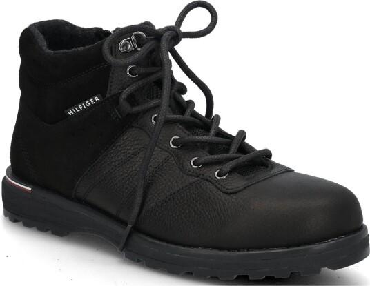 Tommy Hilfiger Corporate Outdoor Warm Lth Boot BLACK 43 Tommy Hilfiger Corporate Outdoor Warm Lth Boot BLACK 43