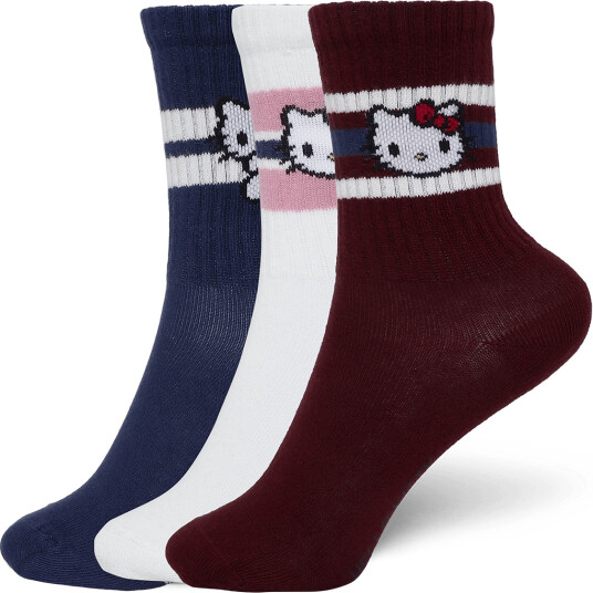 Lindex Sock 3 P Hello Kitty Black 31/33