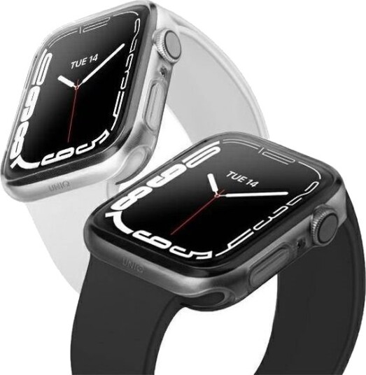 Uniq-Etui Uniq Glase Apple Watch 7 41 Mm Gjennomsiktig Røyk/Clear-Smoke [2-Pakning]