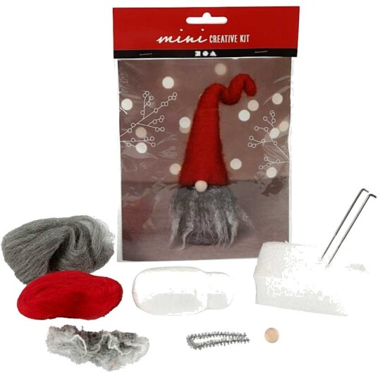 Materiellsett Creativ Company Mini DIY Kit Nesenisse m/Grått Skjegg 1 Stk/1 Sett
