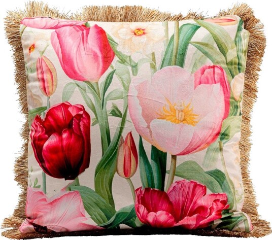 KARE Design Pute Tulipaner 45x45cm Flerfarget KARE Design Pute Tulipaner 45x45cm Flerfarget