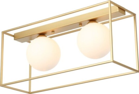 Italux Taklampe Gullfarget Til Soverom Italux Mediamo Mxm 4582/2 Gd