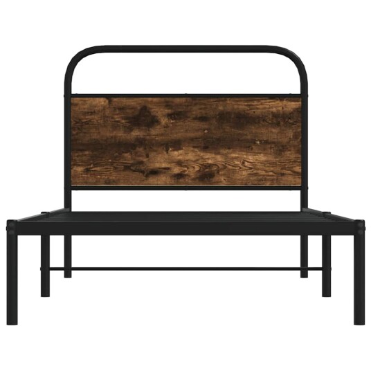 Sengeramme uten madrass røkt eik 90x200 cm konstruert tre 8721158562968