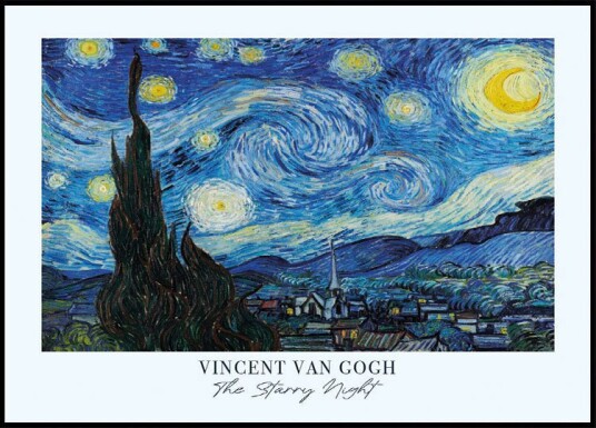 The Starry Night by Vincent van Gogh Plakat Plakat / 40x50cm