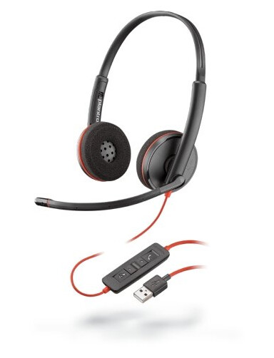 Poly Blackwire C3220 Usb - 3200 Series - Hodesett - On-Ear - Kablet - Usb - Lydisolerende - Svart