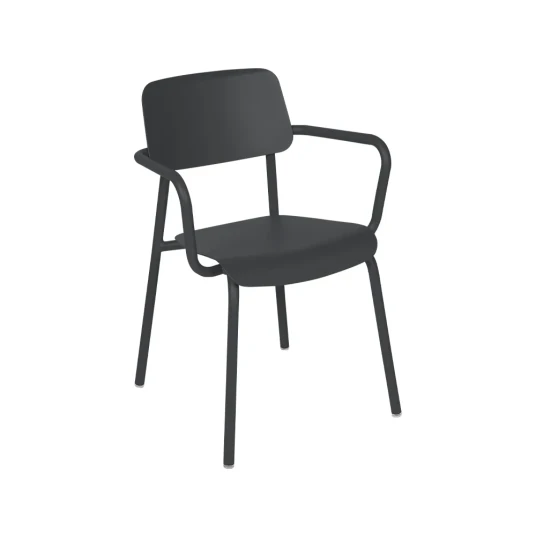 Fermob Studie stol med armlener Anthracite stabelbar Fermob Studie stol med armlener Anthracite stabelbar