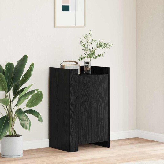Sideboard Svart Eik 45 x 35 x 75 cm Konstruert tre