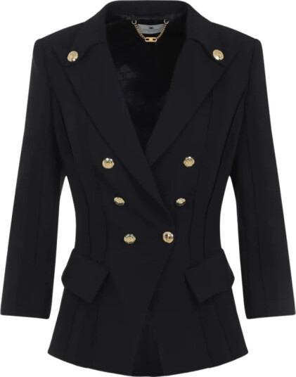 Elisabetta Franchi Dame Jakker Svart S, Elisabetta Franchi Dame Jakker Svart S,