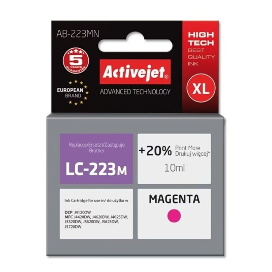Original blekkpatron Activejet AB-223MN Magenta
