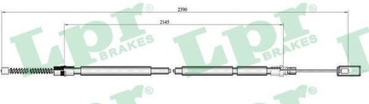 Lpr Tautrekk parkeringsbrems LPR C0103B Lpr Tautrekk parkeringsbrems LPR C0103B