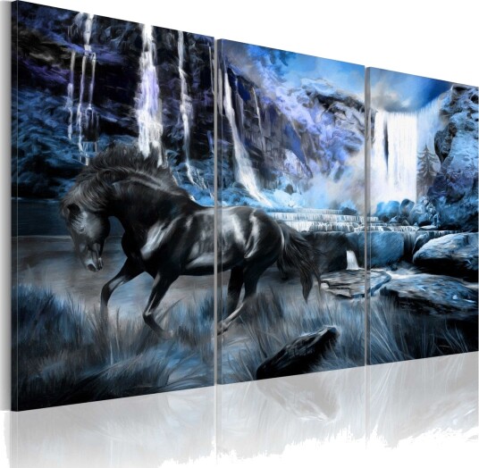 Bilde Waterfall in color of sapphire 90x60 Artgeist sp. z o. o.
