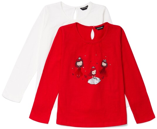 Luca &  Lola Martina Topp 2-pack Red/White 110-116