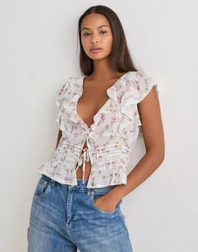 Neo Noir Hvit Netali Spring Flower Top