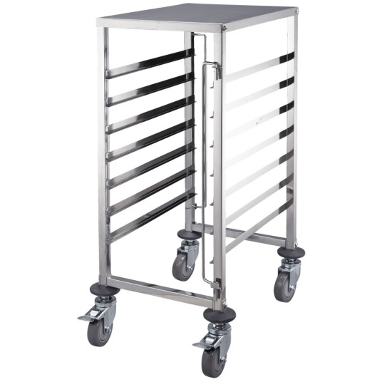 PULSIVA Transportvogn GN 7; 55x38x100 cm (BxDxH); Sølvfarge