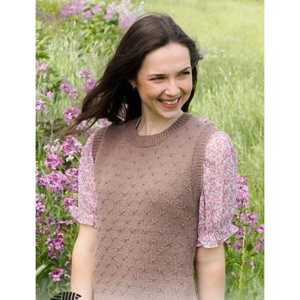 Forests Edge by DROPS Design Vest Strikkeoppskrift str XS XXL