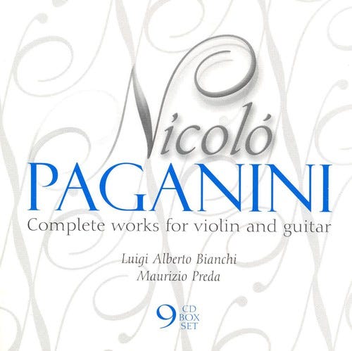 N. Paganini, Luigi Alberto Bianchi, Maurizio Preda Complete Works For Violin & Guitar CD N. Paganini, Luigi Alberto Bianchi, Maurizio Preda Complete Works For Violin & Guitar CD