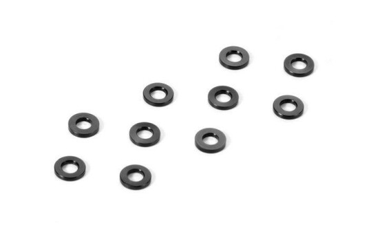 XRAY XR-303121-K Alu Shim 3x6x0.5mm - Black (10)