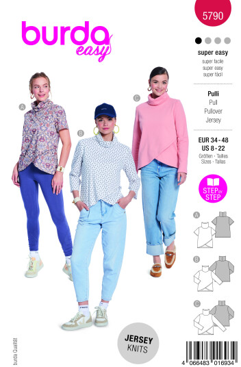 Burda 5790 - Genser EUR: 34-48 US: 8-22 Burda 5790 - Genser EUR: 34-48 US: 8-22