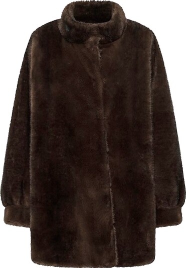 My Essential Wardrobe - Fuskepelskåpe MWEaston Long Fur Jacket - Brun