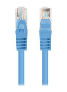 Lanberg - Koblingskabel - 1.5 M - 4.8 Mm - U/Utp Uskjermet - Cat 5/5E - Flertrådet - Blå Ral 5012 (En Pakke 10)